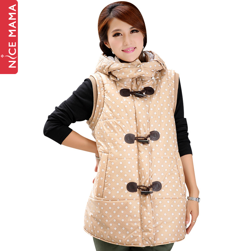 Nicemama maternity clothing spring and autumn wadded jacket maternity top maternity vest outerwear