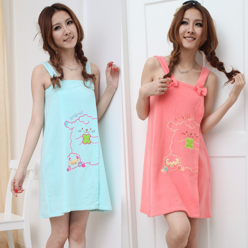 Nightgown bathrobe sleepwear female 100% cotton bathrobes tube top spaghetti strap lounge