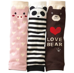Nissen 100% cotton multifunctional children socks set kneepad oversleeps cartoon animal