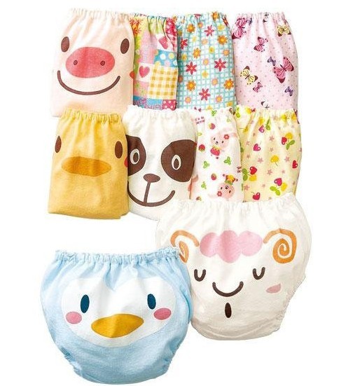 Nissen baby 100% cotton bread pants cartoon 100% cotton trigonometric shorts male child female child panties