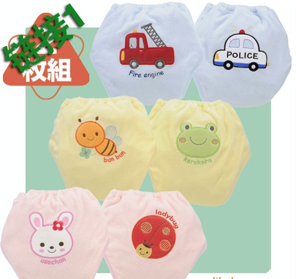 NK-125,24 pcs/lot 4 layers children Waterproof training/learning pants cartoon boy/girl pure cotton briefs kids shorts wholesale