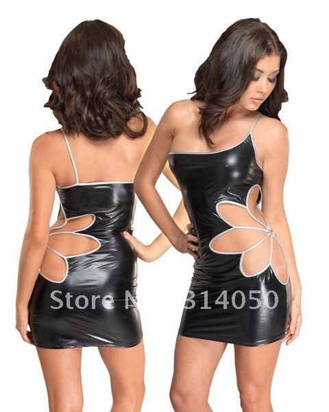 NL014 Free shipping! Women Sexy dress,Sexy costume single shoulder strap mini dress, Slim one side hollow design Club Wear