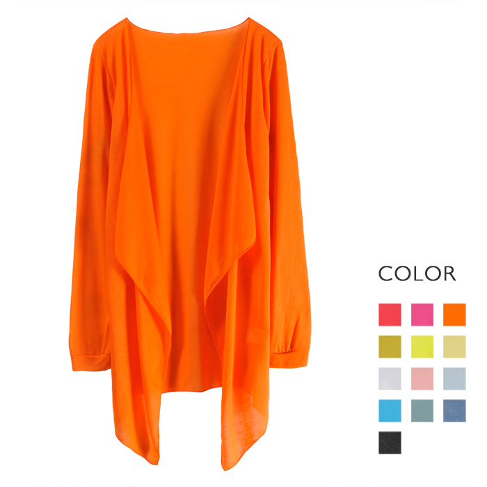 No button cape sun protection clothing air conditioning thin cardigan sweater 13 women's