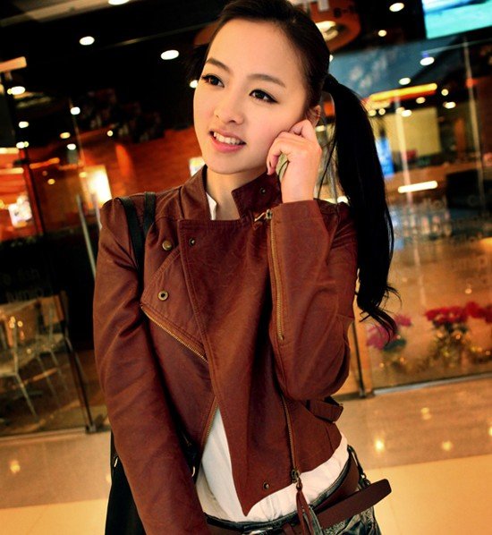 No profit Women's Popular Casual PU Jacket ,Motorcycle Cool Short Coat,Lady's Fashion Leather Jacket  S M L XL (ED-013)