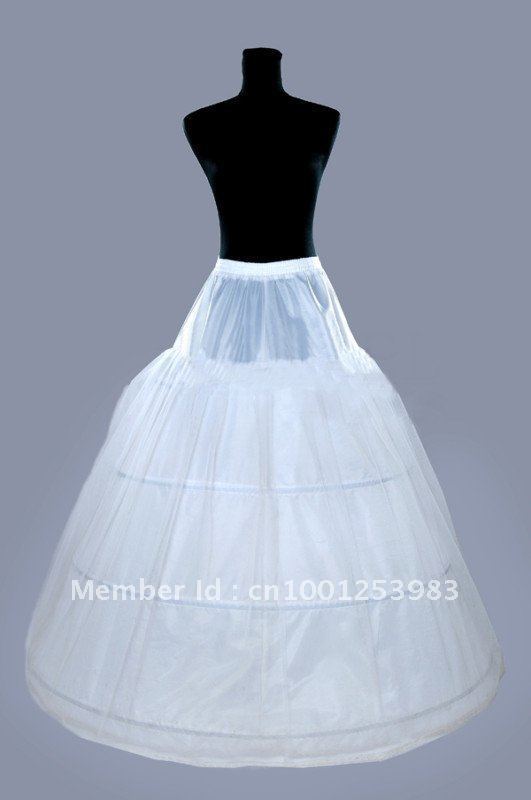 No Risk Shopping Free shipping New White 3-Hoop 1 Layer Petticoat/Underdress/Underskirt/Slip Prom/Wedding Dress
