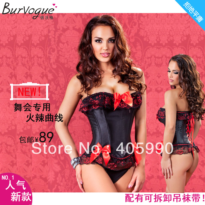 No shoulder tape royal lace shapewear drawing waist abdomen body shaping vest beauty care slimming one-piece
