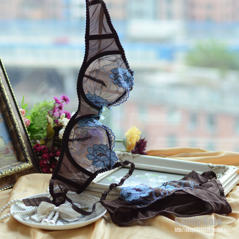 Nobility underwear fashion exquisite embroidery ultra-thin bra set