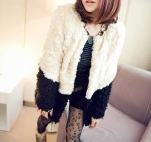 Non-mainstream women's autumn 2012 personality elegant fashion all-match faux color block decoration outerwear free shipping