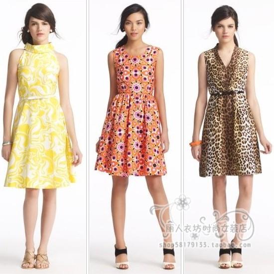 Note the fair maiden temperament leopard grain wave point printing lovely cultivate one's morality dress