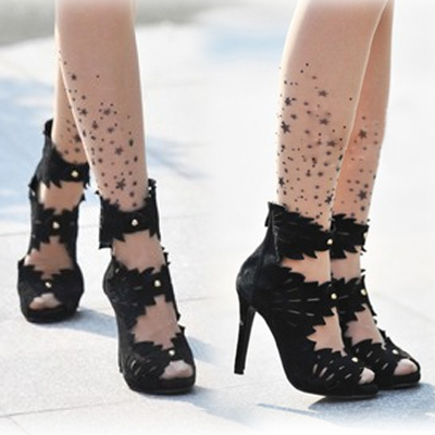 novelty tattoo pantyhose stars 2012 fashion