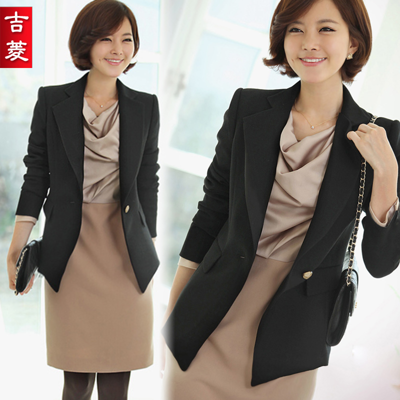 Nsutite women's medium-long small suit jacket work wear work wear formal 309