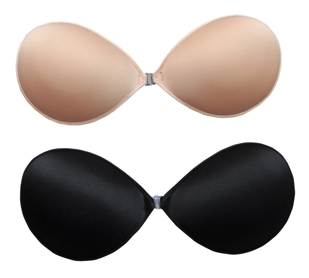 Nude Black Strapless Backless Invisible Self-Adhesive Silicone Breast Bra Pad 4 cup[040137]
