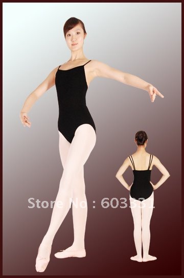 NWT BLACK CAMISOLE DANCE LEOTARD Princess Ladies sleeveless Ballet Dance Practice Leotard Dance Dress Free Shipping