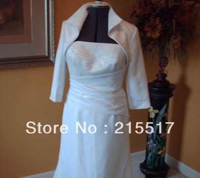 NWT Sweetheart White Satin Bridal Gown Wedding Dress Jacket Bolero