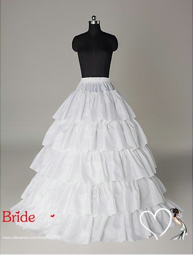 Nylon A-Line Full Gown 5 Tier Floor-length Slip Style/ Wedding Petticoats Wedding Accessories