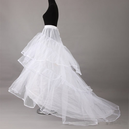 Nylon Chapel Train 3 Tier Floor-length Slip Style Wedding Petticoats Free Shipping For 2013 Spring Girls Weddings New Design