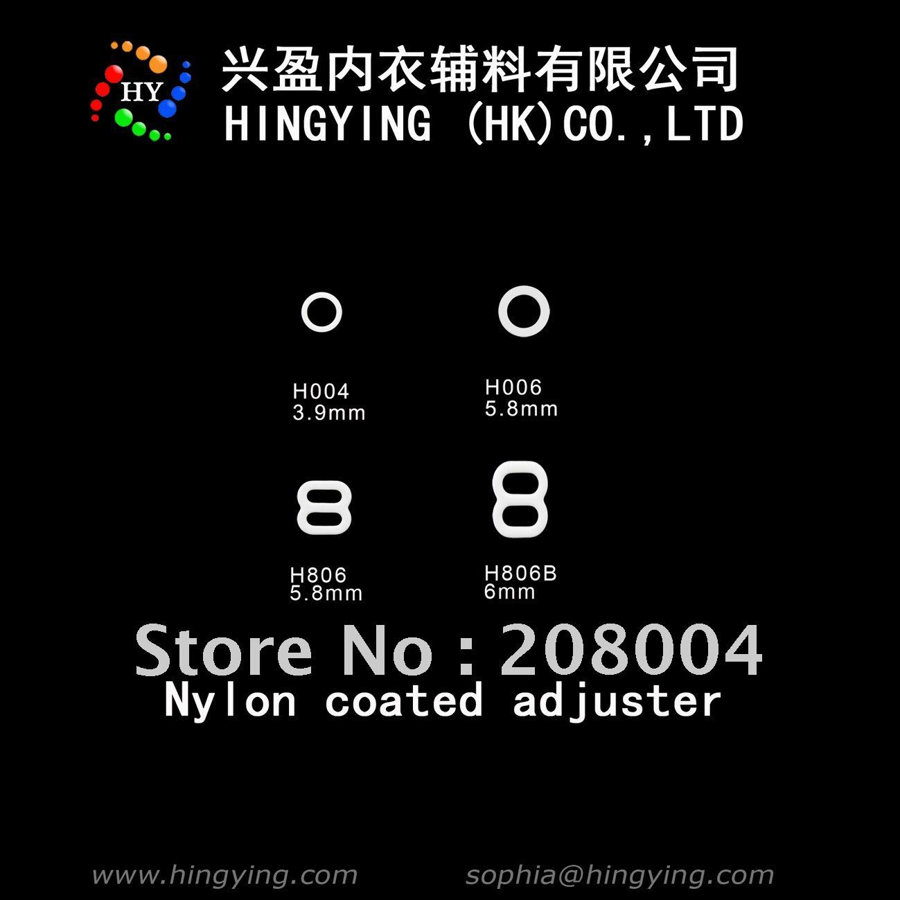 Nylon coated bra adjuster