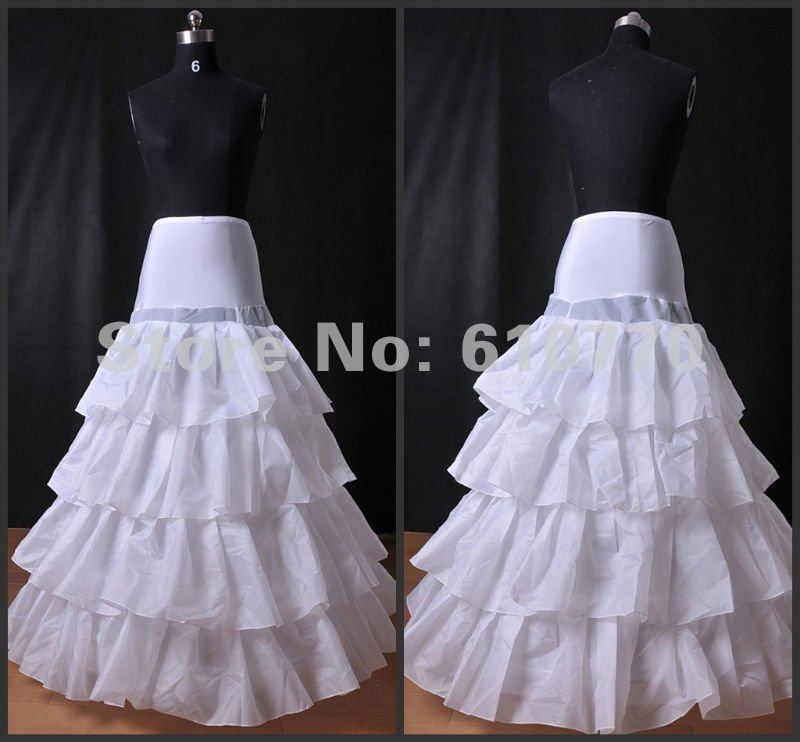 Nylon Four Tier Floor-Length A-Line Wedding Petticoat PT-0016