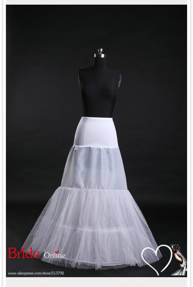 Nylon Mermaid and Trumpet Gown 2 Tier Floor-length Slip Style/ Wedding Petticoats Wedding Accessories