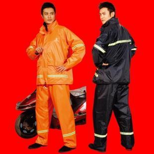Nylon silk super bright luminous type double layer set poncho raincoat