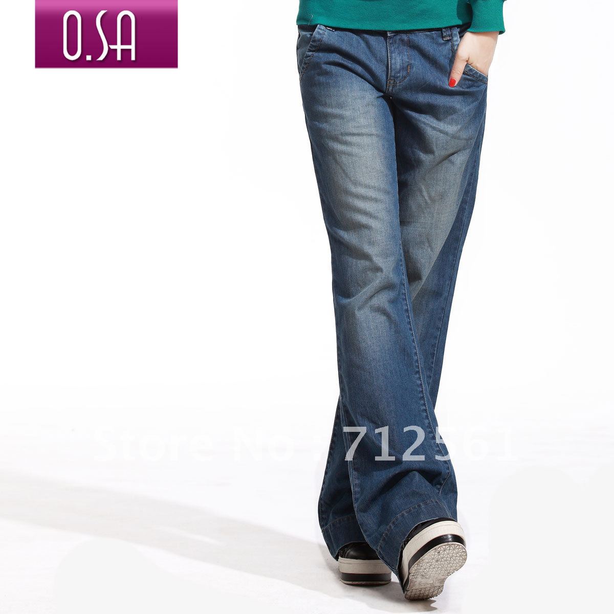 O.SA summer women's fashion loose women's denim long trousers female k13118
