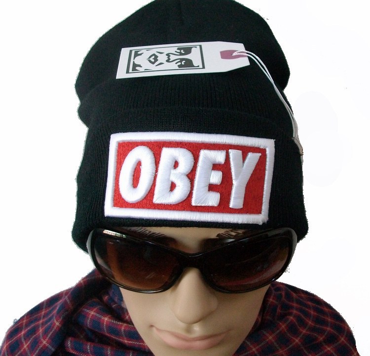 OBEY BOX LOGO beanie Hats one fit all most popular hearwear top quality freeshipping black