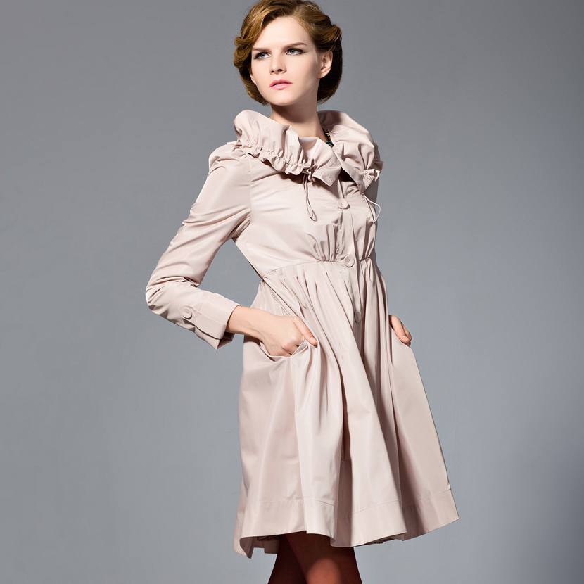 October legend 2012 autumn and winter women's all-match elegant long design trench outerwear 282738
