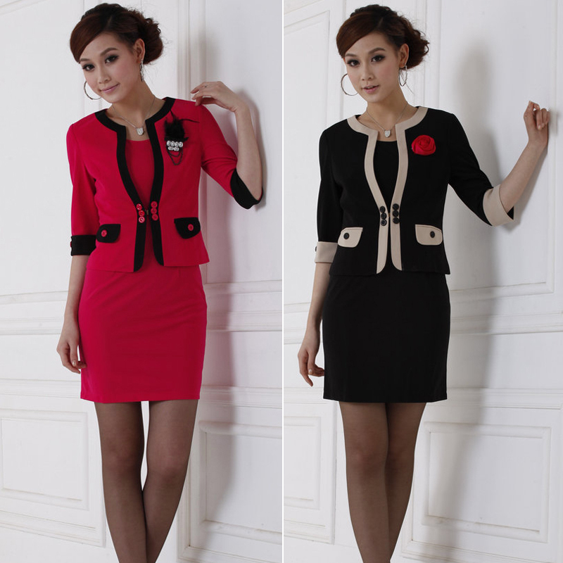 Ol work wear set fashion spring and autumn one-piece dress set work wear