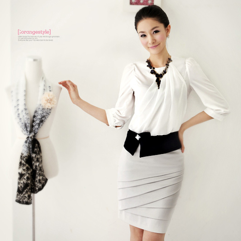 Ol work wear work wear skirt set casual women's white-collar work wear
