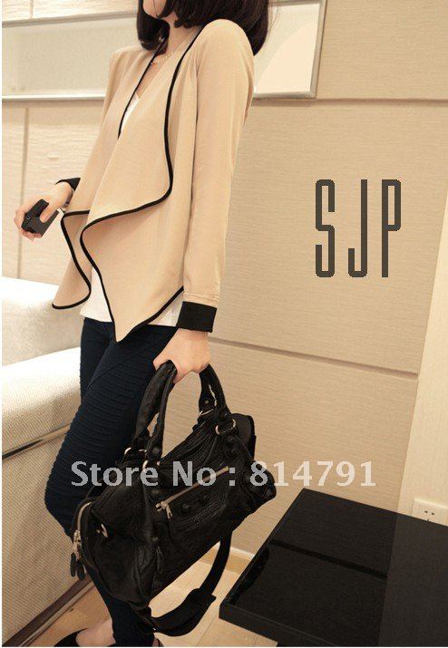 ON SALE!!Lady's Autumn Wild Long-sleeved Shoulder Pads Loose Short Paragraph Jacket CN Free Shipping((C-06))
