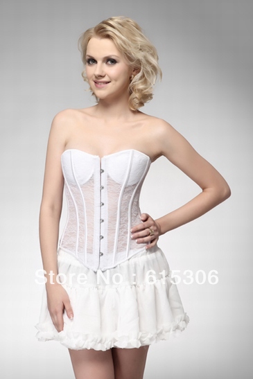 On Sale ! promotion ! free Shipping Transparent Overbust Underwear Corset