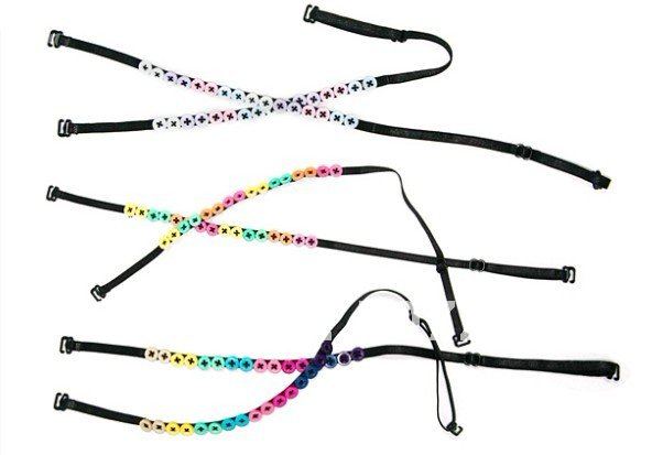 ON SALE ! Women Candy colors buttons shoulder ADJUSTABLE elasticity Straps For Bra Ladies multi color available  - B007