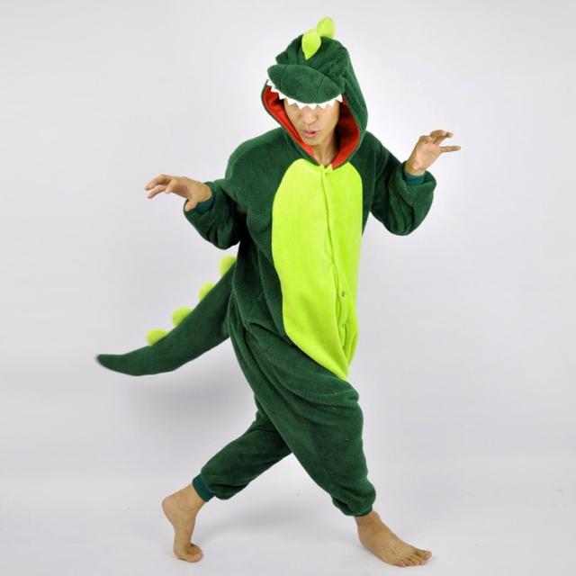 One piece sleepwear stitch cartoon animal thickening velveteen