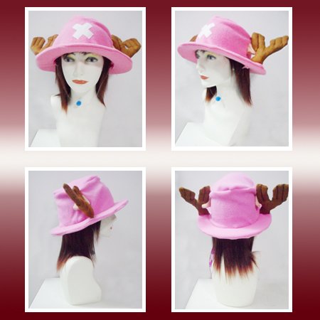 One piece Tony Chopper antlers hat / Cosplay Costume hat / Rose Plush cap