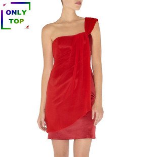 [Only Top] Spring New Women's Fashion clothes lady's one-shoulder  Evening Cocktail Party Dresses (996) UK Size 8-16