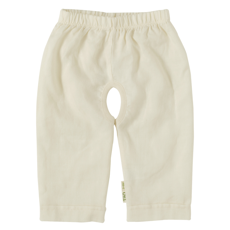 Organic cotton newborn bamboo cotton trousers baby 100% cotton open-crotch pants baby pajama pants children's clothing long