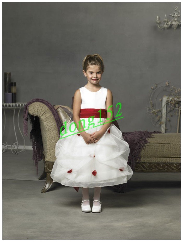 Organza Ball Gown with Pick up Style Hot Sell Flower Girl Dress FL-0038