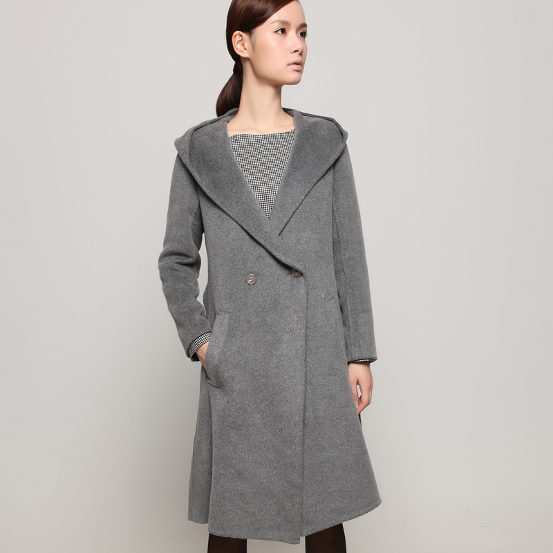 Original design women's 2012 winter new arrival double faced kuruksetra brief with a hood overcoat trench outerwear