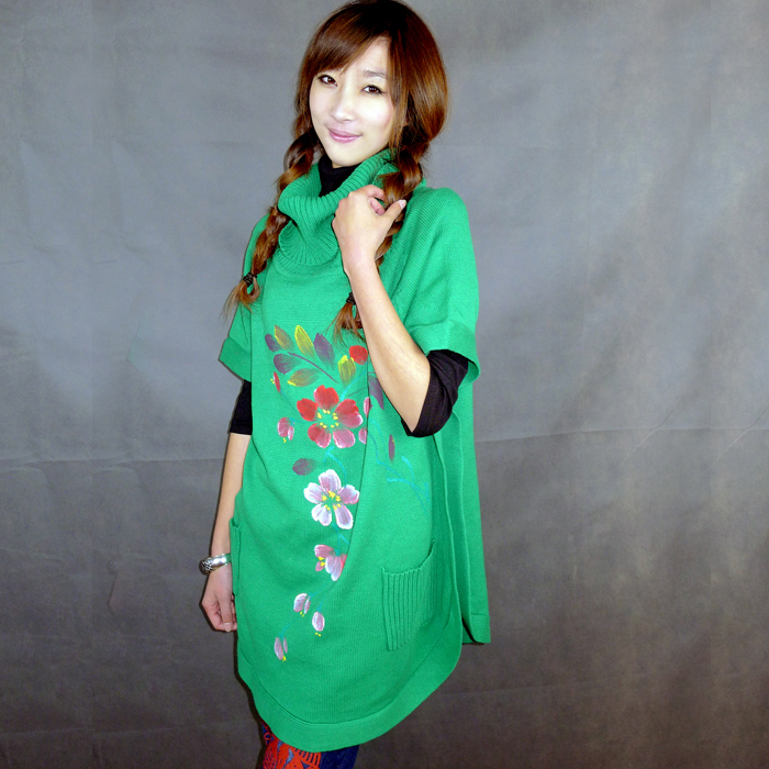[Original Design] Women Women's chinese style loose outerwear wool autumn and winter sweater