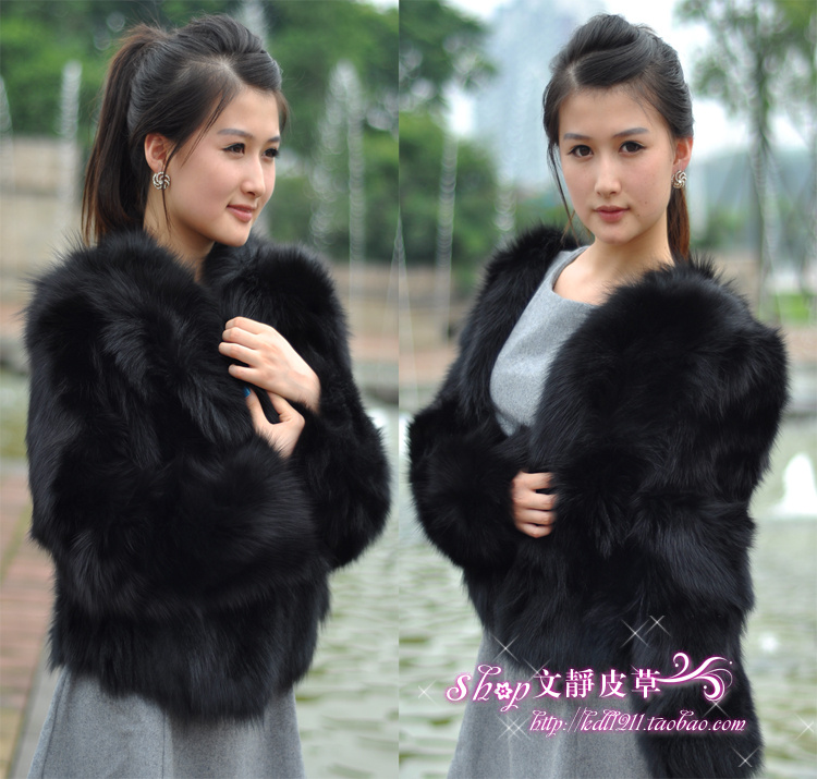 OTTO 2012 short fox fur coat fox fur outerwear fox fur vest free shipping