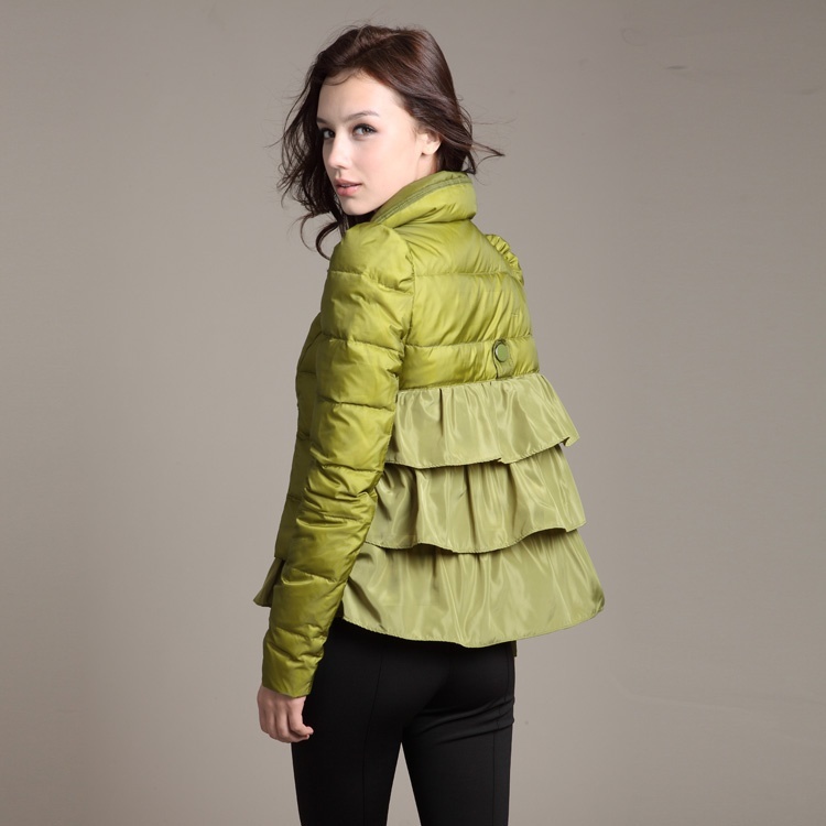 OTTO Cascading down coat Women puff sleeve down coat female short design 7168 free shipping