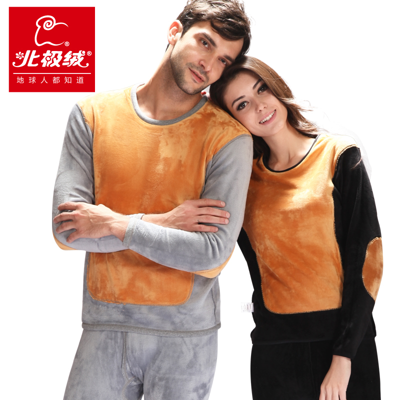 OTTO Thermal underwear thickening plus velvet female male vitality cotton golden flower thermal set free shipping