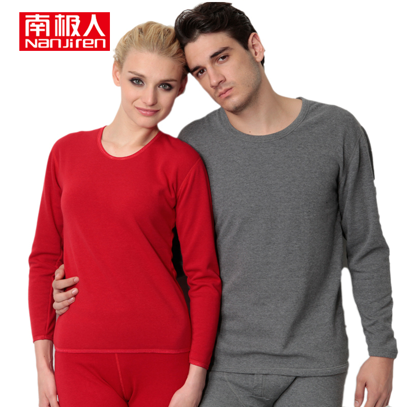 OTTO Wool bamboo goatswool thickening thermal underwear male women's thermal clothing set long johns long johns free shipping