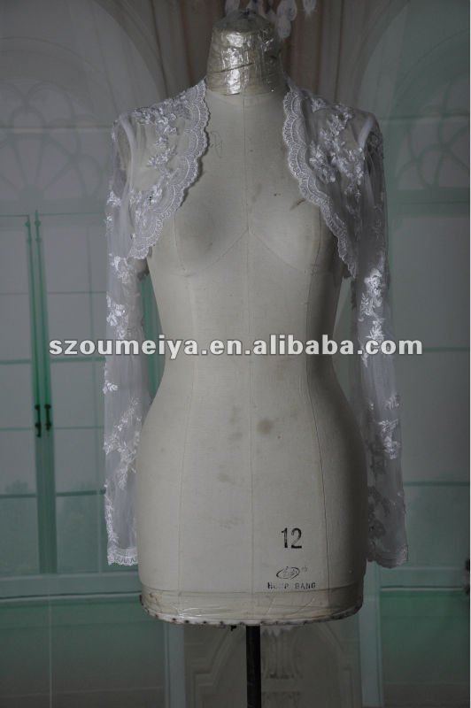 OUMEIYA OB11 Real Sample Bridal Long Sleeve Bolero