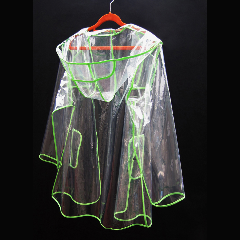 Outdoor personalized fashion transparent thickening color raincoat poncho multicolour