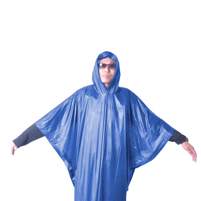 Outdoor portable wv one piece light hiking raincoat three-in poncho mat raincoat