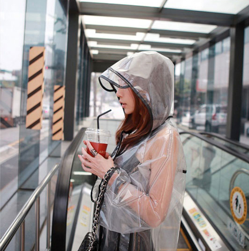 Outdoor raincoat outerwear raincoat fashion transparent poncho raincoat