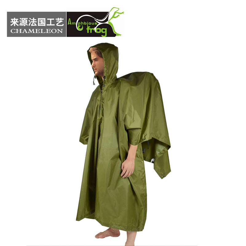 Outdoor raincoat tourism tents ground cloth tentorial water-resistant three-in multifunctional poncho