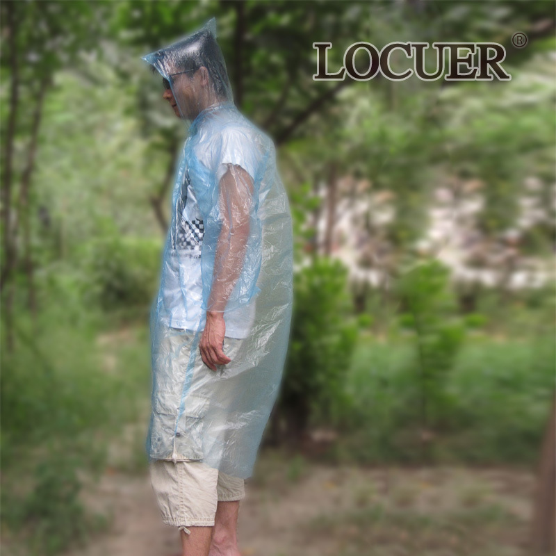 Outdoor thickening type button type disposable raincoat disposable poncho