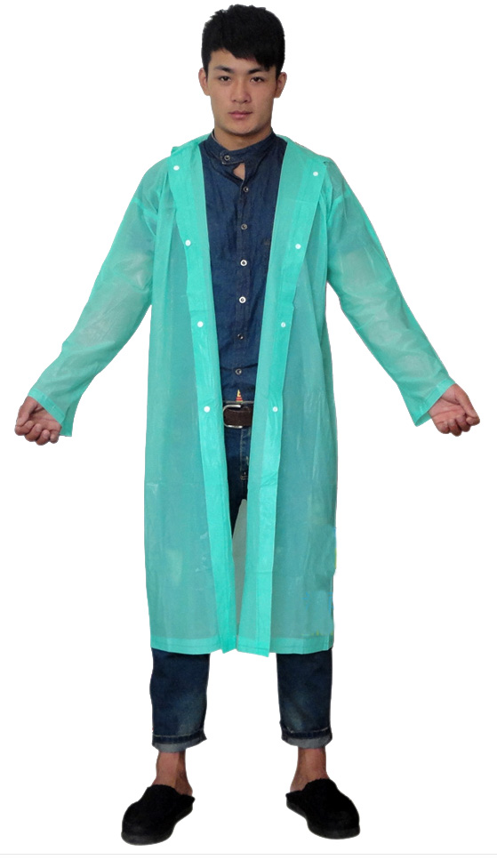 Outdoor travel fashion light silk long trench design adult raincoat rainproof type disposable